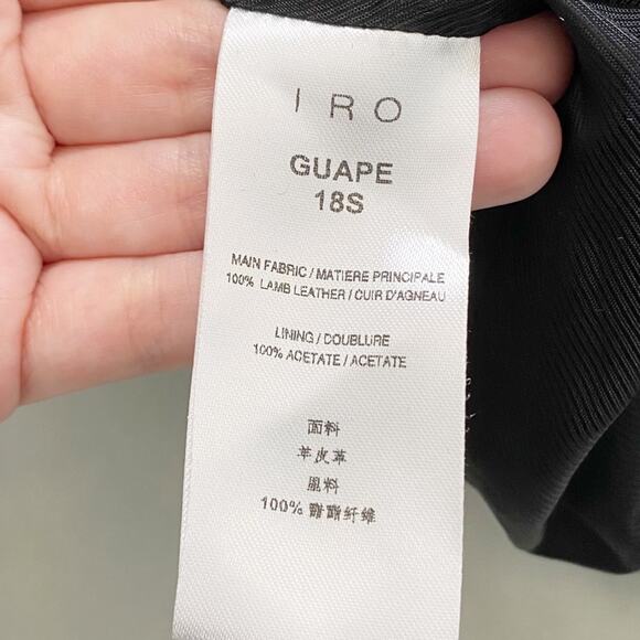 IRO Guape Lamb Leather Suede Biker Moto Jacket in Light Blue Size 36/US 4 - Picture 11 of 13